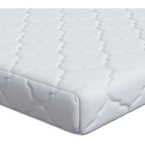 Matelas avec Couche de Coco Blanc 160 x 80 cm Mousse PU CFW621012