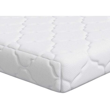 Matelas avec Couche de Coco Blanc 160 x 80 cm Mousse PU vidaXL