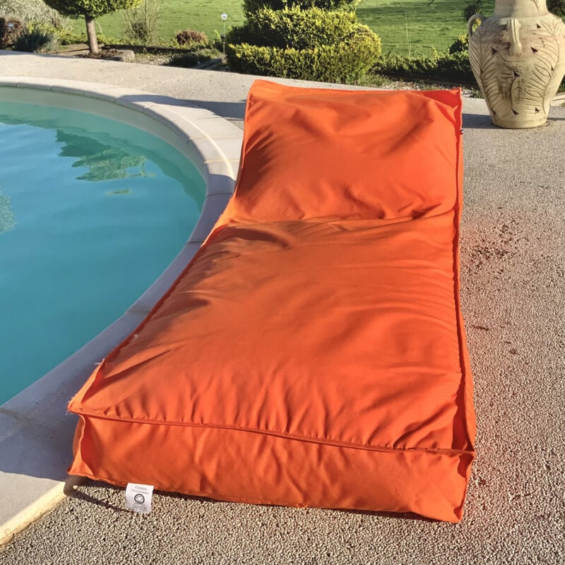 Homemaison - Matelas bain de soleil en microbille Orange 160x65 cm