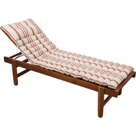 Matelas bain de soleil extérieur à rayures Orange 180x60 cm