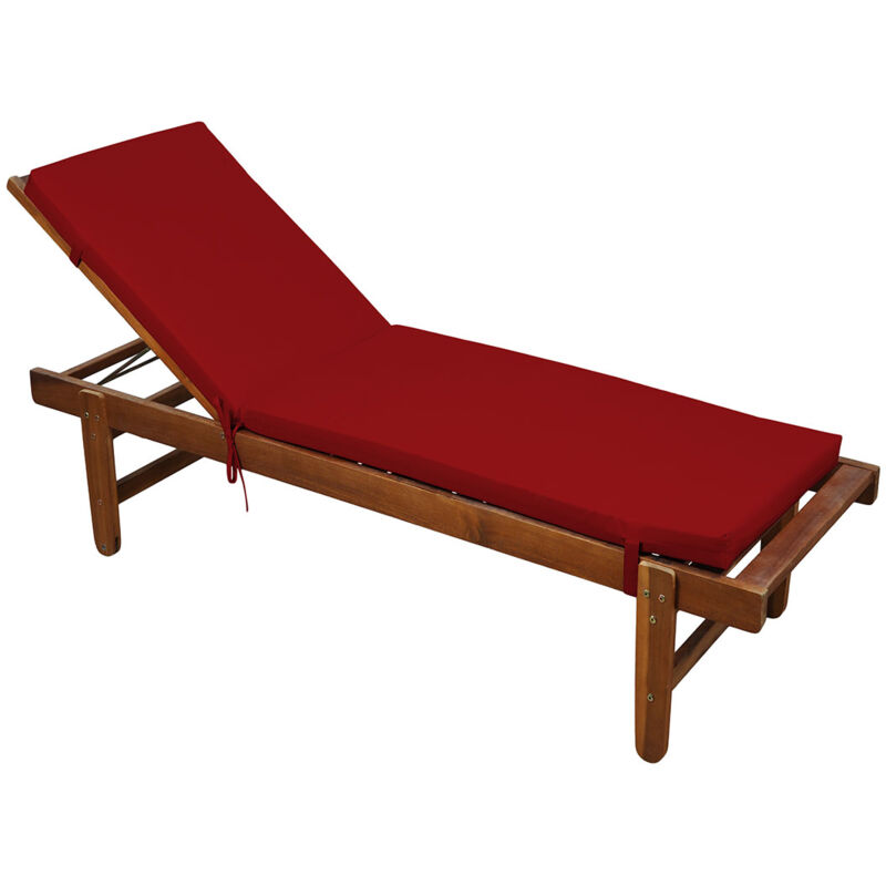 Matelas Bain de soleil extérieur imperméable Rouge 60x190 cm