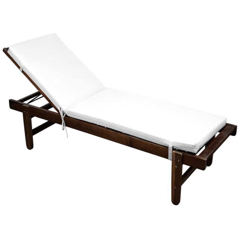 Matelas Bain de soleil extérieur imperméable Blanc 60x190 cm