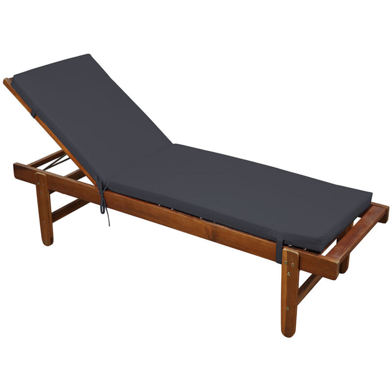 Matelas Bain de soleil extérieur imperméable Gris anthracite 60x190 cm