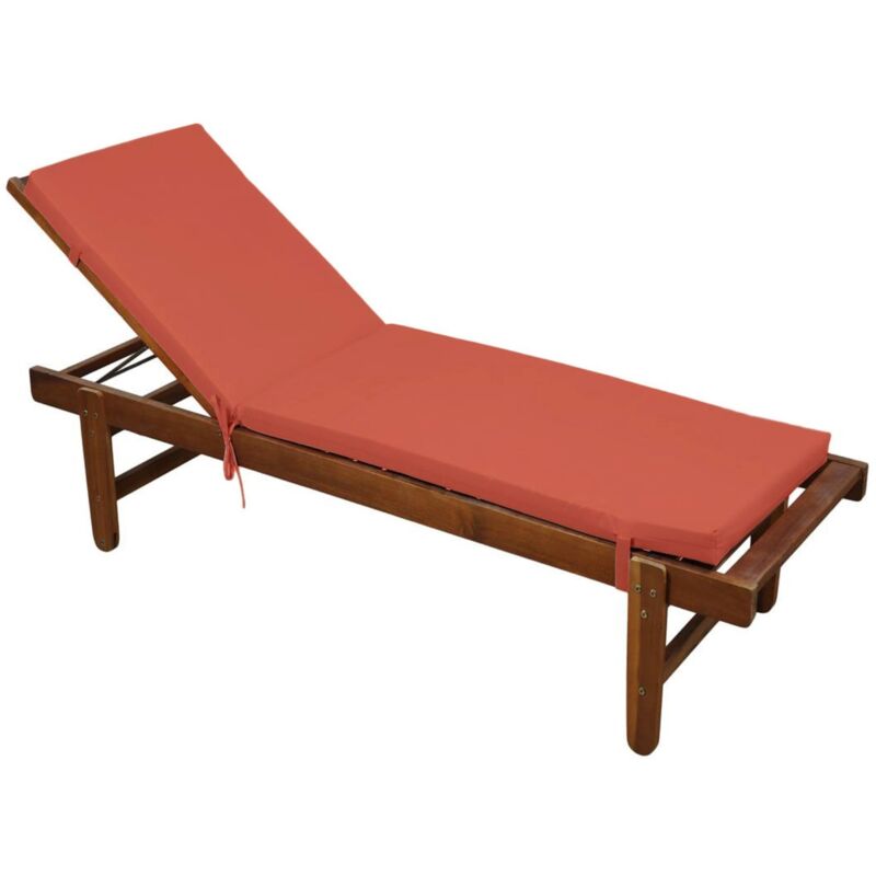 Matelas Bain de soleil extérieur imperméable Terracotta 60x190 cm