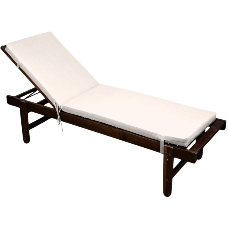 Matelas Bain de soleil extérieur imperméable Ecru 60x190 cm