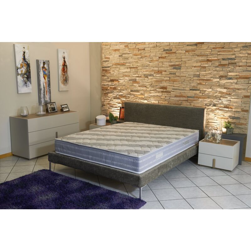 Matelas Bambou 140x190 x 23 cm - Trés Ferme - Noyau Poli Lattex HR Derniére Génération - Trés Respirant