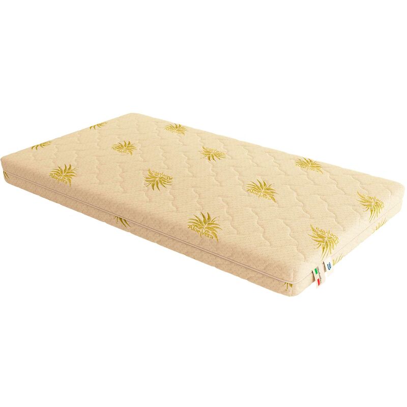 Baldiflex - Matelas Bébé Pour Lit ou Berceau avec Housse Amovible et Lavable en Aloès Babyflex 8 cm de haut mesurant 70x140 cm