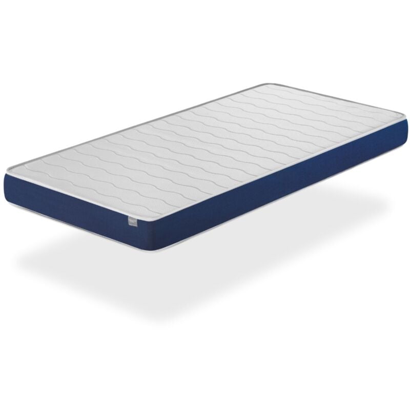 Xaluca - Matelas bebe milu bleu 57x117 Epaisseur 11 cm - Noyau mousse perfore et Anti Bacterien -dormalit