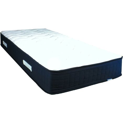 Matelas benjamin a Ressorts + 3,5 cm Memoire de Forme 75 Kg/m3 + Alese Hauteur +/-  30,5 cm - Accueil Moelleux - Soutien Equilibre + Oreiller Visco - 7 Zones de Confort - Hypoallergenique
