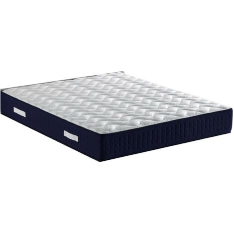 Matelas benjamin a Ressorts Ensaches + 3,5 cm contact latex à 70 % en  70 Kg/m3 + Alese 140x190 Hauteur +/-  30,5 cm - Accueil Moelleux - Soutien Equilibre - 5 Zones de Confort -