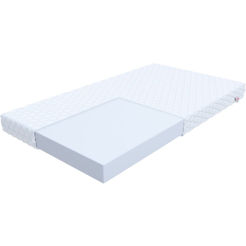 Matelas bergamo 80x180 cm Mousse polyuréthane - Equilibré - réversible et déhoussable