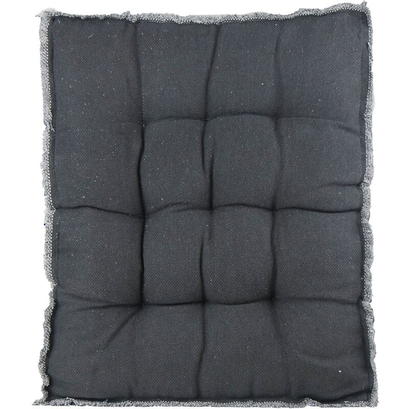 Homemaison - Matelas bi-faces à franges Noir 60x80 cm - Noir