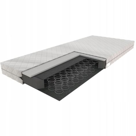 Matelas Bonell grand format 160 x 200 cm, épaisseur 14 cm, Furnitex 3 couches, blanc