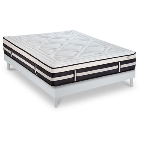 ROYAL 5* - Matelas mémoire de forme + sommier bois mi-ferme