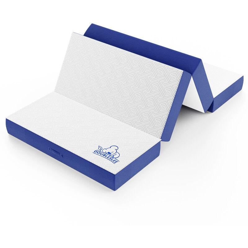 Matelas canapé convertible pliable 75x195x10cm, Matelas pliable en mousse à mémoire, avec housse lavable Wowttrelax
