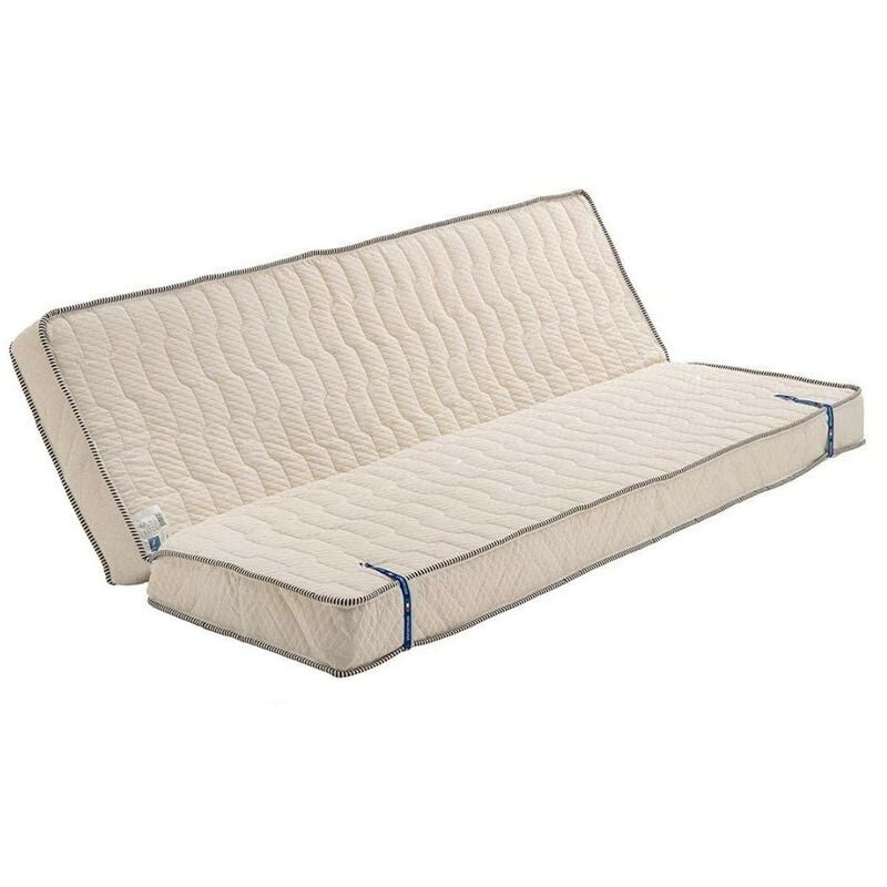 Matelas Clic Clac 140x190 Latex Naturel de densité 80 Kg/m3 et Mousse Poli Lattex Indéformable Tissu Strech trés résistant - Hauteur 15 cm - Soutien