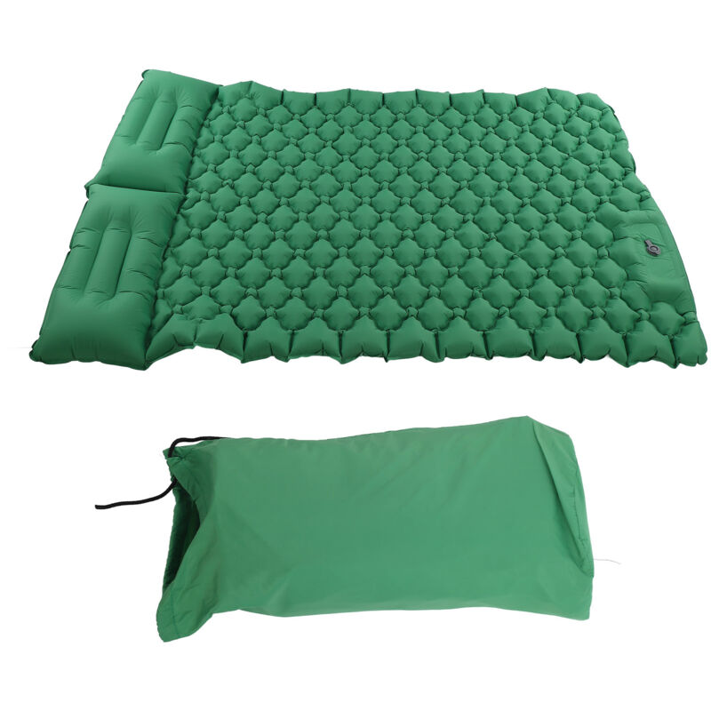 Matelas de Camping Double Léger et Pliable, Auto-Gonflant pour Randonnée, Trekking et Voyage en Voiture