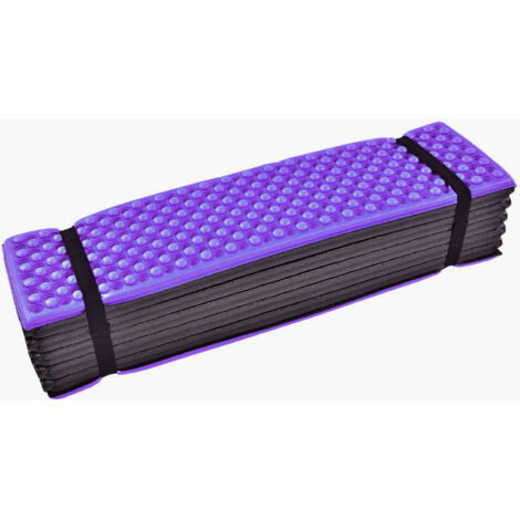 Matelas de Camping Mousse Imperméable, Tapis de Sol Pliable pour Tente de Plage (Violet)
