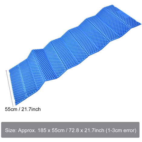Matelas de Camping Mousse Imperméable, Tapis de Sol Pliable pour Tente Plage (Bleu)