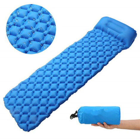 Matelas De Couchage Ultraléger Avec Oreiller Intégré, Matelas De Camping Gonflable Pour La Randonnée, Les Voyages Et La Randonnée, Tapis De Camping Compact Et Portable