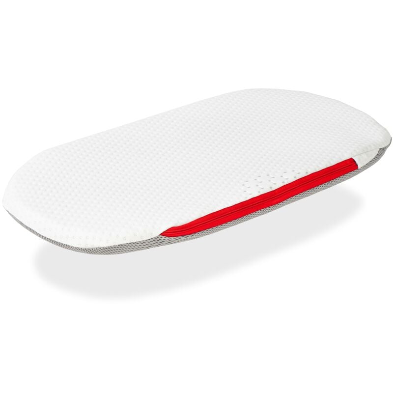 Matelas de Couffin 75x40 memoire de forme Epaisseur 3 cm 2 in 1:Matelas pour Landau,Nacelle,Berceau + protege matrelas -Dehoussable, lavable,