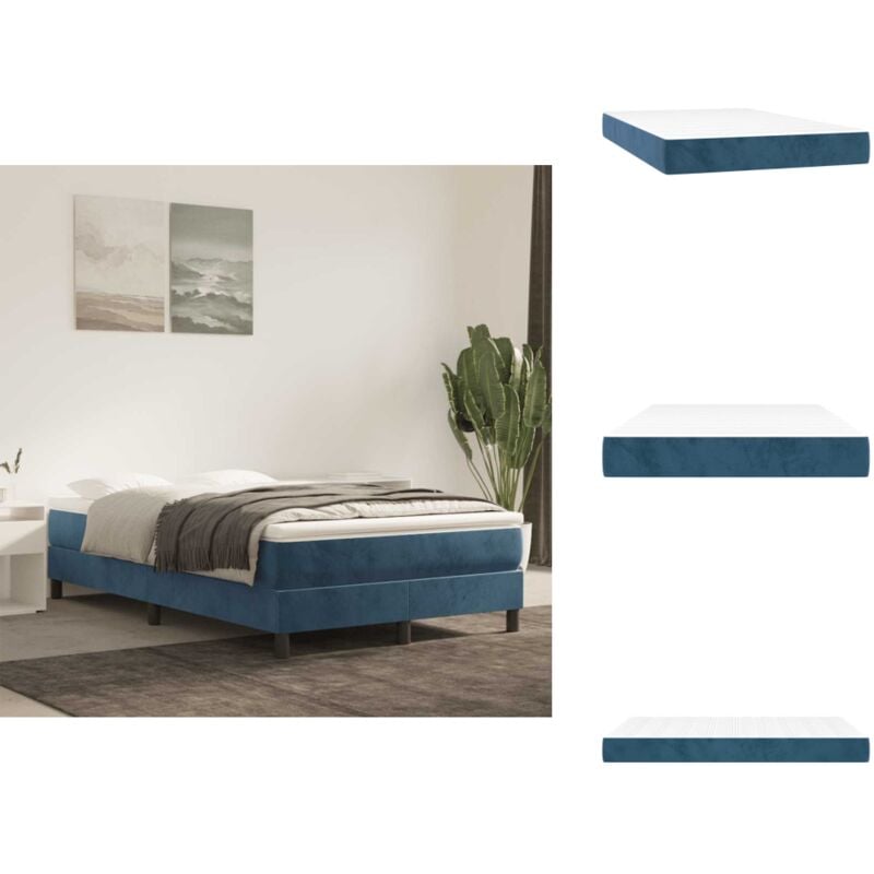 Matelas de lit à ressorts ensachés 120x220x20 cm velours - Matelas à Ressorts Ensachés - Matelas à Ressorts Ensachés - Matelas - Meuble De Chambre à