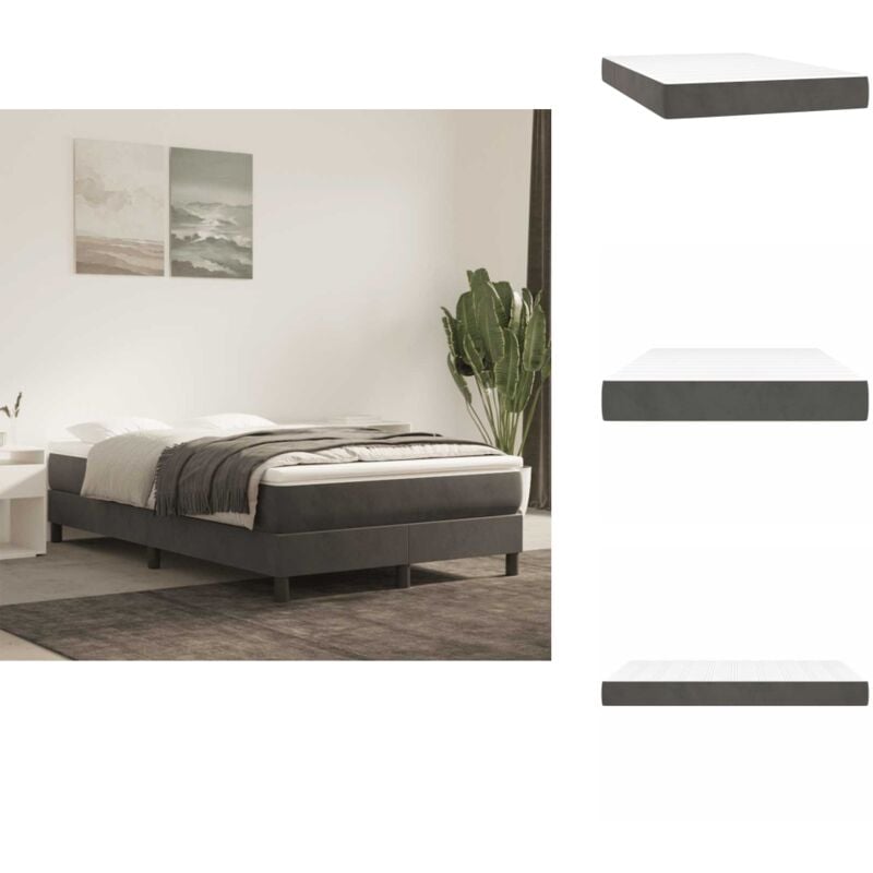 Matelas de lit à ressorts ensachés 120x220x20 cm velours - Matelas à Ressorts Ensachés - Matelas à Ressorts Ensachés - Matelas - Meuble De Chambre à