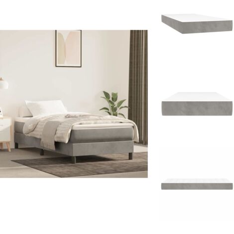 Matelas de lit à ressorts ensachés 80x220x20 cm velours - Matelas À Ressorts Ensachés - Matelas À Ressorts Ensachés - Matelas - Meuble De Chambre À Coucher
