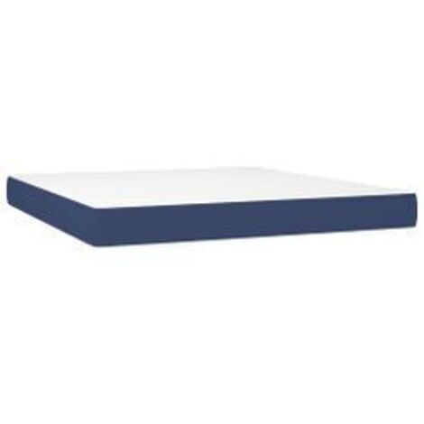 Matelas de lit à ressorts ensachés Bleu 160x200x20 Tissu