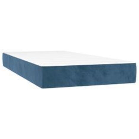 Matelas de lit à ressorts ensachés Bleu foncé 90x200x20