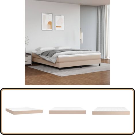 Matelas de lit à ressorts ensachés Cappuccino 160x200x20 cm - Matelas - Matelas À Ressorts Ensachés - Matelas Capitonné - Literie - Sommier