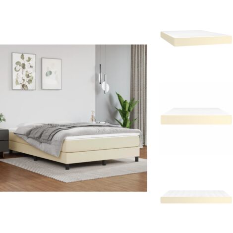 Matelas de lit à ressorts ensachés Crème 140x190x20 cm - Matelas - Matelas À Ressorts Ensachés - Matelas Crème - Matelas Double - Literie