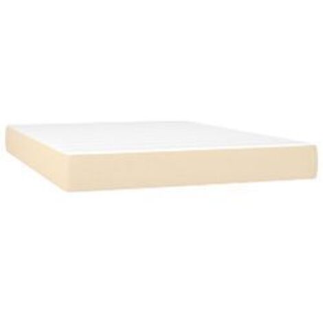 Matelas de lit à ressorts ensachés Crème 140x190x20 Tissu