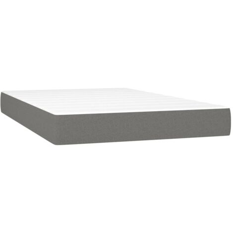 Matelas de lit à ressorts ensachés fermeté moyenne Gris foncé 120x200x20 cm