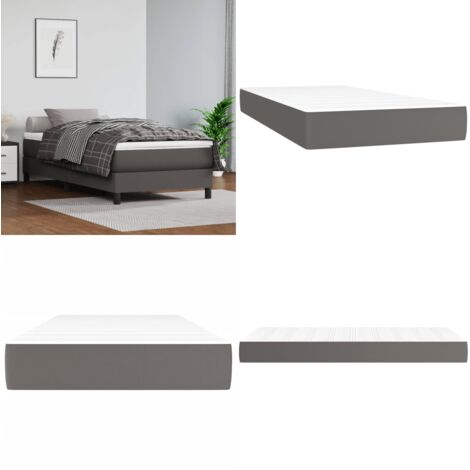 Matelas de lit à ressorts ensachés gris 120x190x20 cm - Matelas À Ressorts Ensachés - Matelas Gris - Matelas Confortable - Matelas Support Moyen - Literie - Home & Living