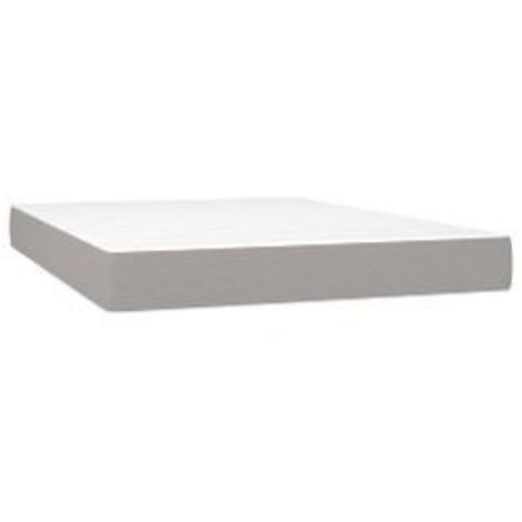Matelas de lit à ressorts ensachés Gris clair 140x200x20