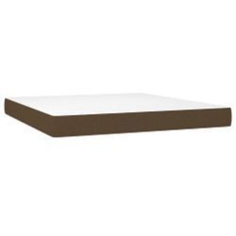 Matelas de lit à ressorts ensachés Marron foncé 160x200x20