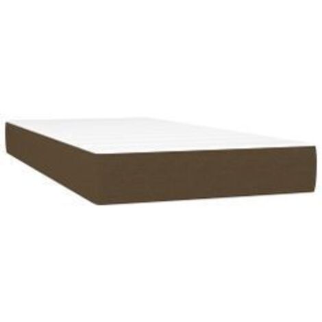 Matelas de lit à ressorts ensachés Marron foncé 80x200x20