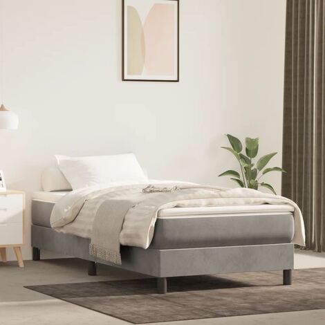 Matelas de lit à ressorts ensachés  Matelas mémoire de forme Matelas ergonomique Gris clair 80x200x20 cm 49590