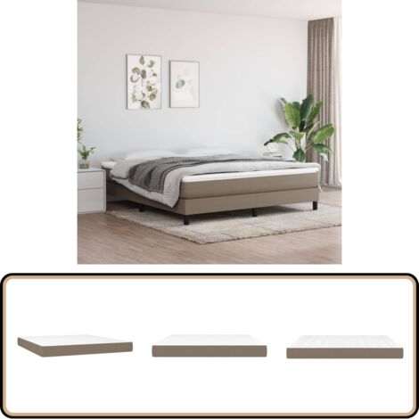 Matelas de lit à ressorts ensachés Taupe 160x200x20 cm Tissu - Matelas À Ressorts Ensachés - Matelas Confortable - Matelas Taupe - Matelas Double - Literie