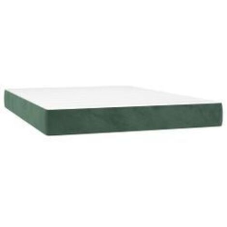 Matelas de lit à ressorts ensachés Vert foncé 140x200x20