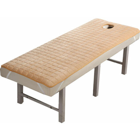 Matelas de lit antidérapant pour Salon de beauté, coussin de Massage avec trou,light tan,60x180cm