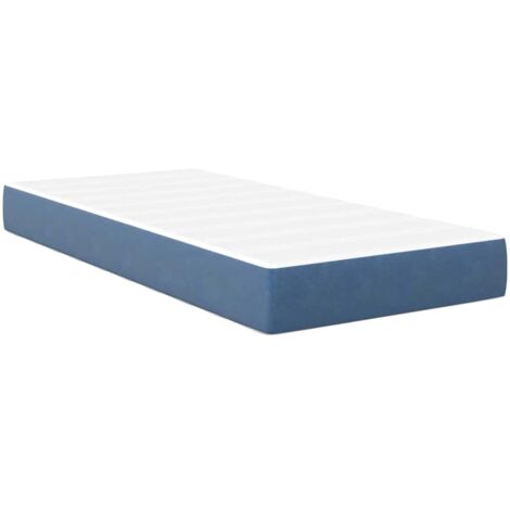 Matelas de Lit avec matelas Bleu 90 x 200 cm tissu CFW42674