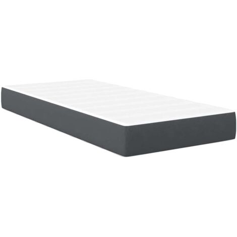 Matelas de Lit avec matelas Gris 90 x 200 cm tissu CFW39695