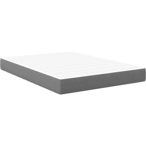 Matelas de Lit avec matelas Gris clair 140 x 200 cm tissu CFW78576
