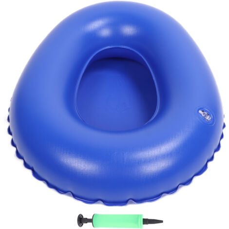 Matelas de lit gonflable pour personnes âgées alitées - Alèse imperméable portable et douce - Pot de chambre bleu