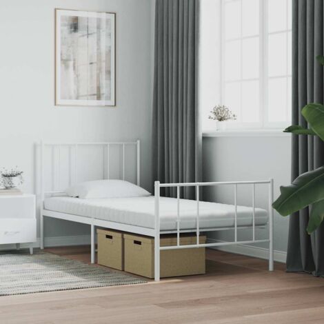 Matelas de lit  Matelas en mousse blanc 100x210 cm 7 zones dureté 20 ILD CFW369468 CFW532079