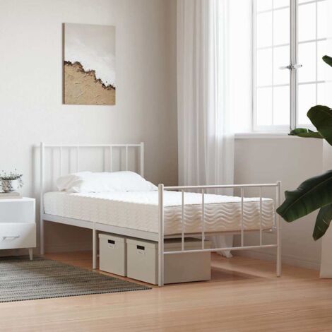 Matelas de lit Matelas en mousse blanc 80x210 cm dureté H2 H3 CFW76249