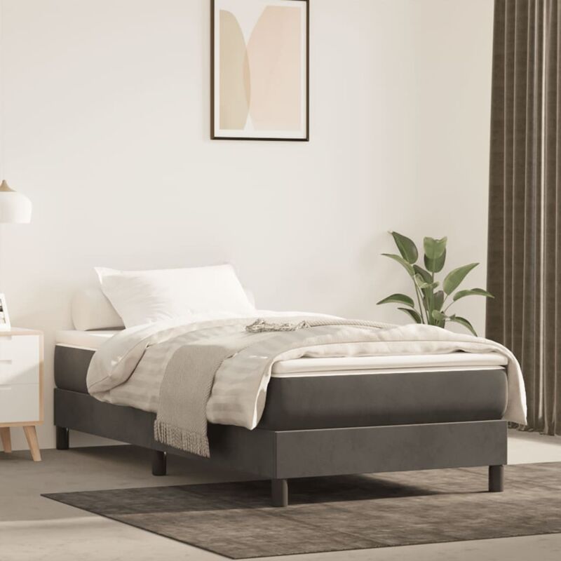 Vidaxl - Matelas de lit à ressorts ensachés gris foncé 120x190x20 cm