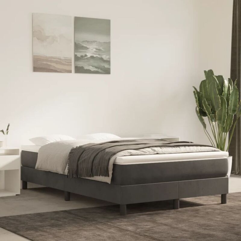 Vidaxl - Matelas de lit à ressorts ensachés Gris foncé 120x200x20 cm